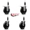 Service Caster 5'' Phenolic Swivel 1'' Expand Stem Caster Set 2 Total Lock Brakes, 4PK SCC-EXTTL20S514-PHS-2-S-2-1 - alternate 4